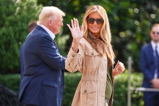 The President joins the first lady of Melania Trump visits Kerrville, Texas